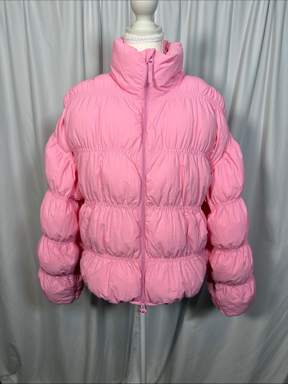 JoyLab Bubble Puffer Jacket in Pink